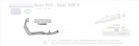  Arrow Racing Krümmer
 Husqvarna Nuda 900 / Nuda 900 R, Bj. 2012-2013 