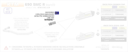  Arrow Verbindungsrohr mit Kat
 KTM 690 Enduro R, Bj. 2021-2023 