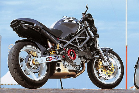  QD Auspuff Komplettanlage EX BOX Edelstahl glasgeperlt mit Kat.
 Ducati Monster 1000 Bj. 2003-2005 