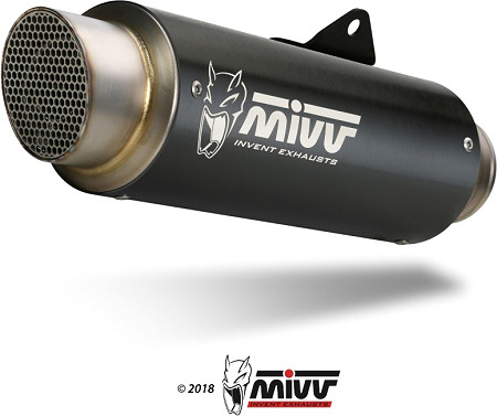  Mivv Slip-On GPpro Edelstahl schwarz
 Kawasaki Ninja 400, Bj. 2018-2023 