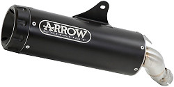  Arrow Rebel Komplettanlage Edelstahl schwarz mit Aluminium-Endkappe schwarz 