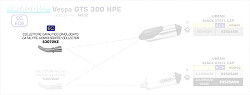 Arrow Verbindungsrohr mit Kat VESPA GTS 300 '17-18/GTS 300 HPE '19-20 Nr. 53072KZ 