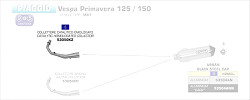  Arrow Krümmer mit Kat Vespa GTS Primavera 125 08-16 
