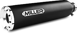  Miller Hunter schwarz-matt, Endkappe Standard hochglanz-poliert Nr. HD-FLSTSB-X6.06 