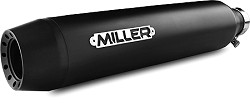  Miller Hunter schwarz-matt, Endkappe Tapered schwarz-matt Nr. HD-FLSTSB-X6.11 