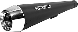  Miller Avenger X II schwarz-matt, Endkappe Tapered hochglanz-poliert 