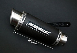  BODIS Auspuff Slip-On GP1-R Edelstahl schwarz  200 mm Nr. BS1000RR-005 