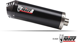  Mivv Full System 2x1 Oval Schwarz mit Carbon-Endkappe 
